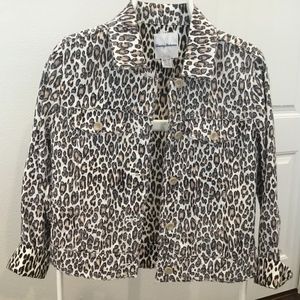 Animal Print Linen Jacket
